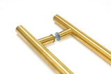 From The Anvil - Aged Brass (316) 1.8m T Bar Handle B2B 32mm | Sku. 50814 | Trade Door Handles.