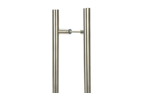 From The Anvil - Satin SS (304) 100mm Back to Back Fixings for T Bar (2) - Offset | Sku. 50817 | Trade Door Handles.