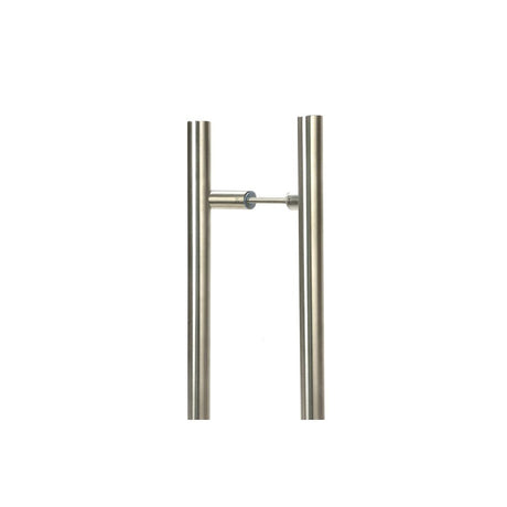 From The Anvil - Satin SS (304) 100mm Back to Back Fixings for T Bar (2) - Offset | Sku. 50817 | Trade Door Handles.