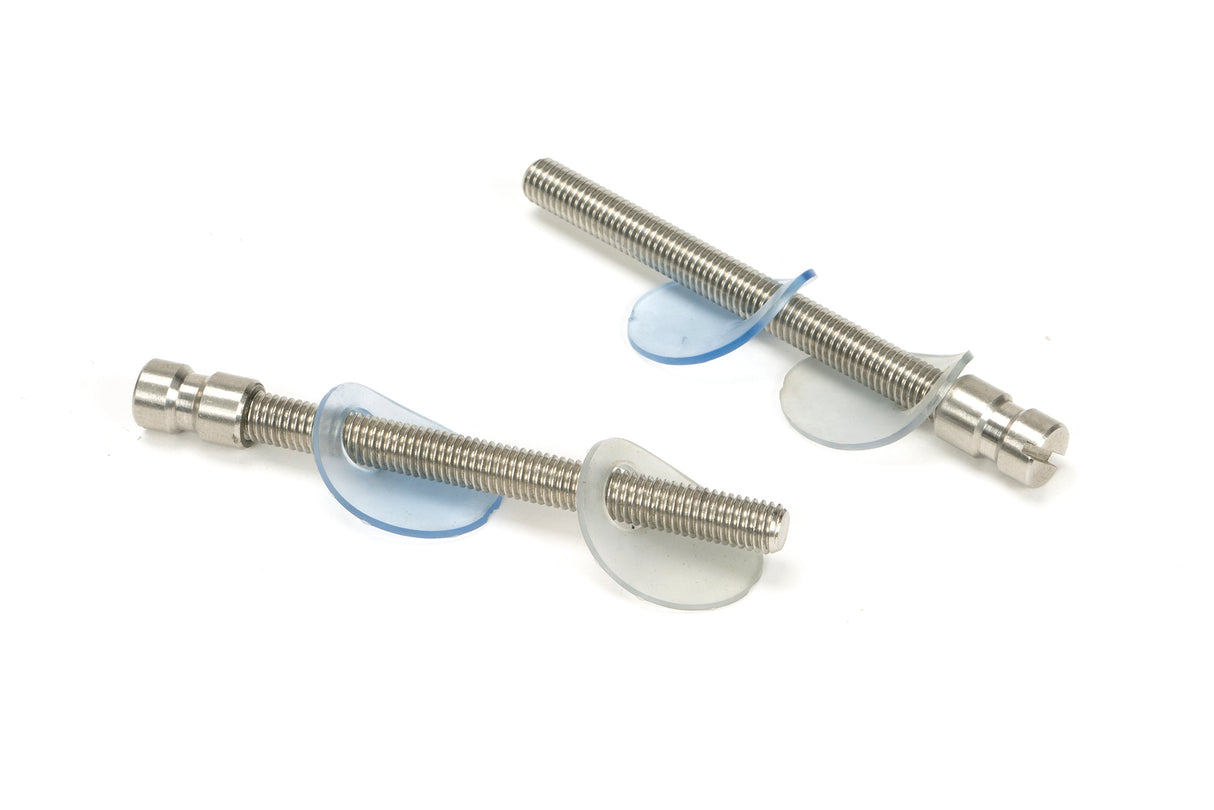 From The Anvil - Satin SS (304) 100mm Back to Back Fixings for T Bar (2) - Offset | Sku. 50817 | Trade Door Handles.