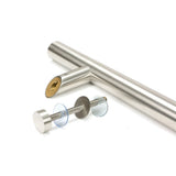 From The Anvil - Satin SS (304) 100mm Bolt Fixings for T Bar (2) - Offset | Sku. 50818 | Trade Door Handles.