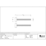 From The Anvil - Satin SS (304) 100mm Bolt Fixings for T Bar (2) - Offset | Sku. 50818 | Trade Door Handles.