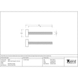 From The Anvil - Matt Black SS (304) 100mm Bolt Fixings for T Bar (2) - Offset | Sku. 50819 | Trade Door Handles.