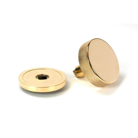 From The Anvil - Polished Brass Brompton Centre Door Knob (Plain) | Sku. 50826 | Trade Door Handles.