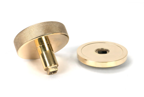 From The Anvil - Polished Brass Brompton Centre Door Knob (Plain) | Sku. 50826 | Trade Door Handles.
