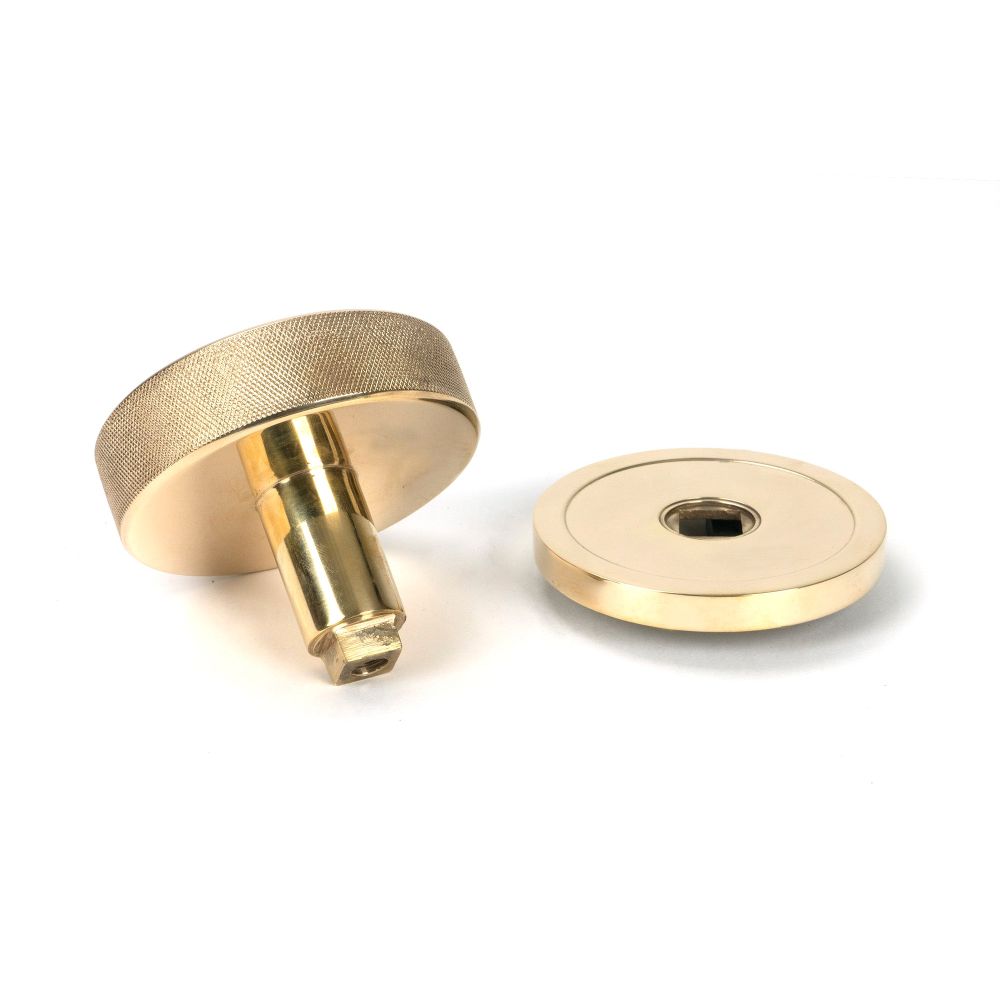 From The Anvil - Polished Brass Brompton Centre Door Knob (Plain) | Sku. 50826 | Trade Door Handles.