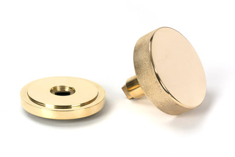 From The Anvil - Polished Brass Brompton Centre Door Knob (Art Deco) | Sku. 50827 | Trade Door Handles.