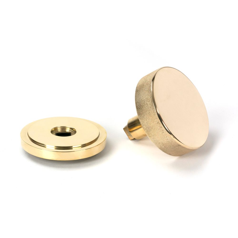From The Anvil - Polished Brass Brompton Centre Door Knob (Art Deco) | Sku. 50827 | Trade Door Handles.