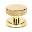 From The Anvil - Polished Brass Brompton Centre Door Knob (Art Deco) | Sku. 50827 | Trade Door Handles.