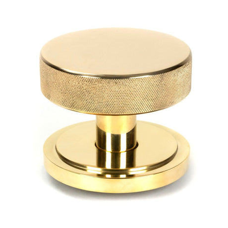 From The Anvil - Polished Brass Brompton Centre Door Knob (Art Deco) | Sku. 50827 | Trade Door Handles.