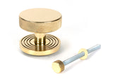 From The Anvil - Polished Brass Brompton Centre Door Knob (Beehive) | Sku. 50828 | Trade Door Handles.