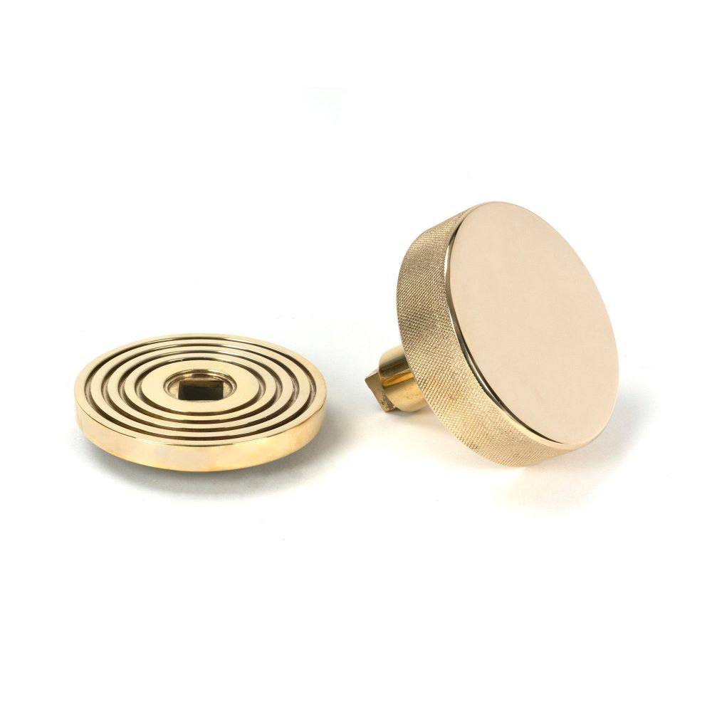 From The Anvil - Polished Brass Brompton Centre Door Knob (Beehive) | Sku. 50828 | Trade Door Handles.