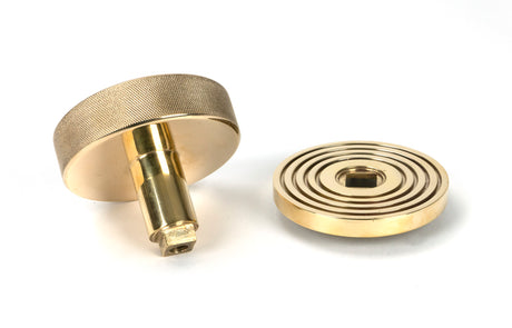 From The Anvil - Polished Brass Brompton Centre Door Knob (Beehive) | Sku. 50828 | Trade Door Handles.