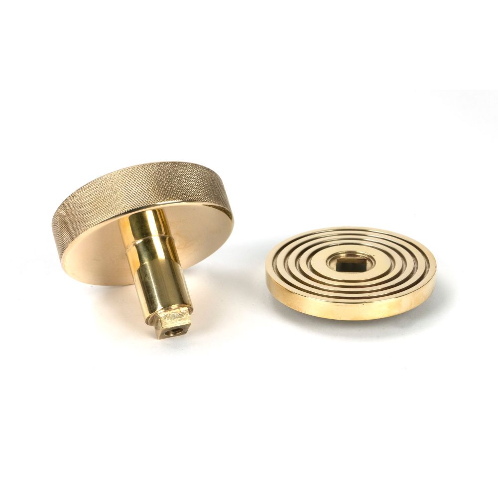 From The Anvil - Polished Brass Brompton Centre Door Knob (Beehive) | Sku. 50828 | Trade Door Handles.