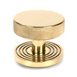 From The Anvil - Polished Brass Brompton Centre Door Knob (Beehive) | Sku. 50828 | Trade Door Handles.