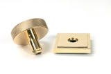From The Anvil - Polished Brass Brompton Centre Door Knob (Square) | Sku. 50829 | Trade Door Handles.