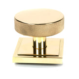 From The Anvil - Polished Brass Brompton Centre Door Knob (Square) | Sku. 50829 | Trade Door Handles.