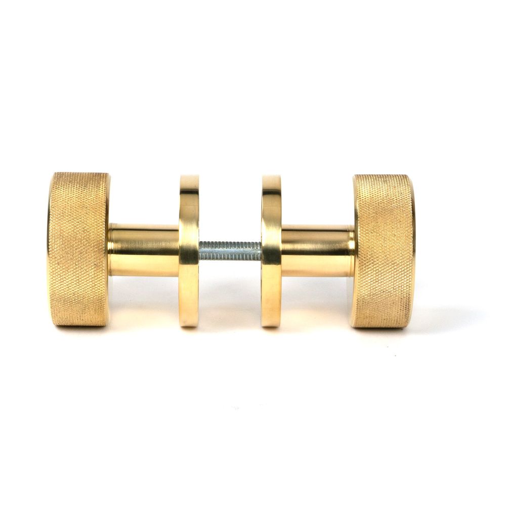 From The Anvil - Polished Brass Brompton Mortice/Rim Knob Set (Plain) | Sku. 50835 | Trade Door Handles.