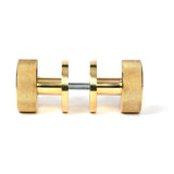 From The Anvil - Polished Brass Brompton Mortice/Rim Knob Set (Plain) | Sku. 50835 | Trade Door Handles.