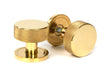 From The Anvil - Polished Brass Brompton Mortice/Rim Knob Set (Plain) | Sku. 50835 | Trade Door Handles.