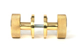 From The Anvil - Polished Brass Brompton Mortice/Rim Knob Set (Art Deco) | Sku. 50836 | Trade Door Handles.