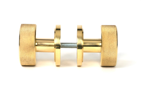 From The Anvil - Polished Brass Brompton Mortice/Rim Knob Set (Art Deco) | Sku. 50836 | Trade Door Handles.