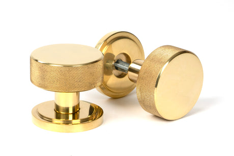 From The Anvil - Polished Brass Brompton Mortice/Rim Knob Set (Art Deco) | Sku. 50836 | Trade Door Handles.