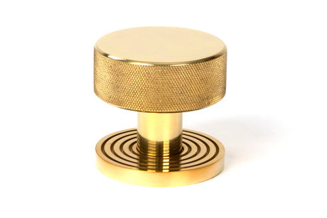 From The Anvil - Polished Brass Brompton Mortice/Rim Knob Set (Beehive) | Sku. 50837 | Trade Door Handles.