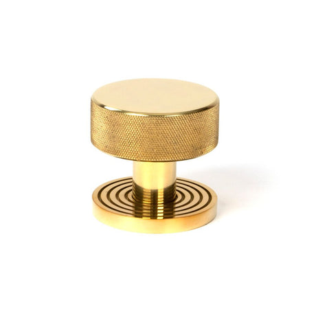 From The Anvil - Polished Brass Brompton Mortice/Rim Knob Set (Beehive) | Sku. 50837 | Trade Door Handles.