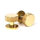 From The Anvil - Polished Brass Brompton Mortice/Rim Knob Set (Beehive) | Sku. 50837 | Trade Door Handles.