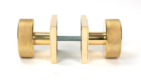 From The Anvil - Polished Brass Brompton Mortice/Rim Knob Set (Square) | Sku. 50838 | Trade Door Handles.