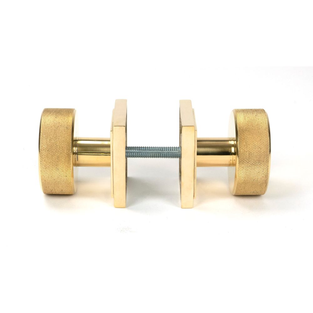 From The Anvil - Polished Brass Brompton Mortice/Rim Knob Set (Square) | Sku. 50838 | Trade Door Handles.