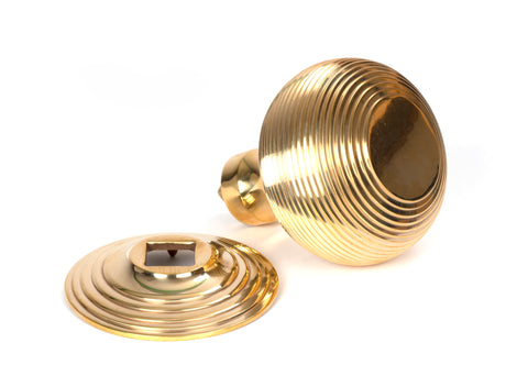 From The Anvil - Polished Brass Beehive Centre Door Knob | Sku. 50839 | Trade Door Handles.