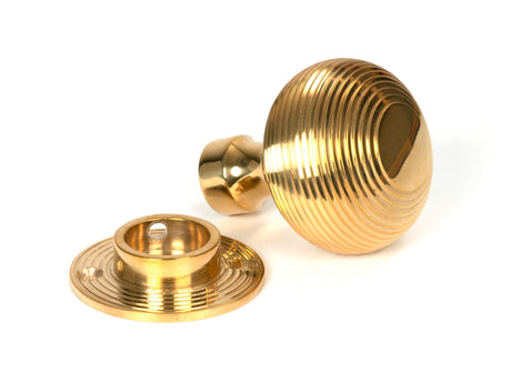 From The Anvil - Polished Brass Heavy Beehive Mortice/Rim Knob Set | Sku. 50840 | Trade Door Handles.