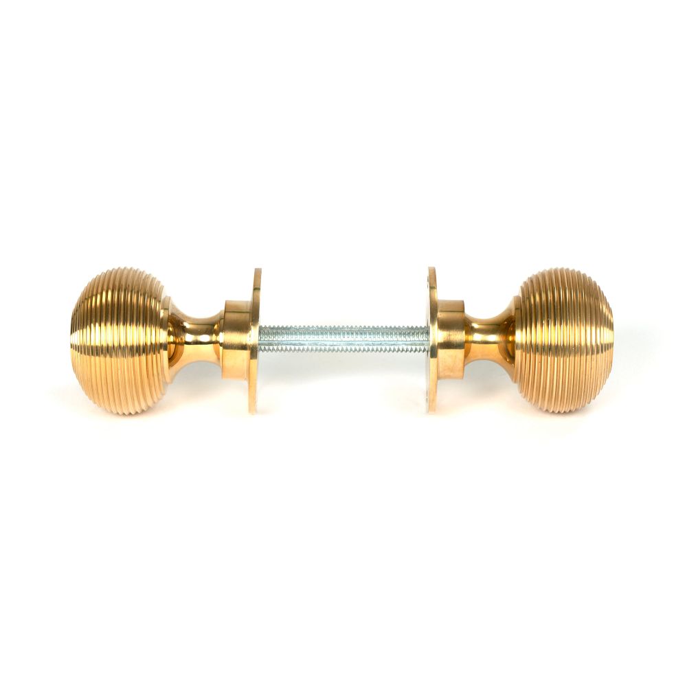 From The Anvil - Polished Brass Heavy Beehive Mortice/Rim Knob Set | Sku. 50840 | Trade Door Handles.