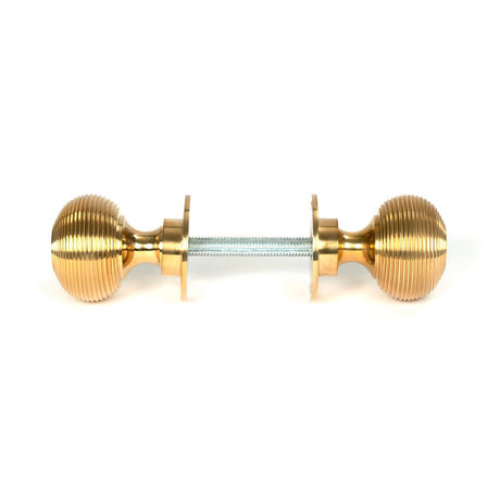 From The Anvil - Polished Brass Heavy Beehive Mortice/Rim Knob Set | Sku. 50840 | Trade Door Handles.