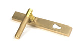 From The Anvil - Satin Brass Brompton Slimline Lever Espag. Lock Set | Sku. 50841 | Trade Door Handles.