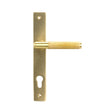 From The Anvil - Satin Brass Brompton Slimline Lever Espag. Lock Set | Sku. 50841 | Trade Door Handles.