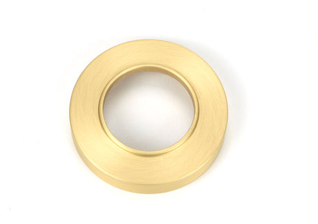 From The Anvil - Satin Brass Brompton Lever on Rose Set (Plain) | Sku. 50843 | Trade Door Handles.