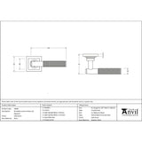 From The Anvil - Satin Brass Brompton Lever on Rose Set (Square) | Sku. 50846 | Trade Door Handles.