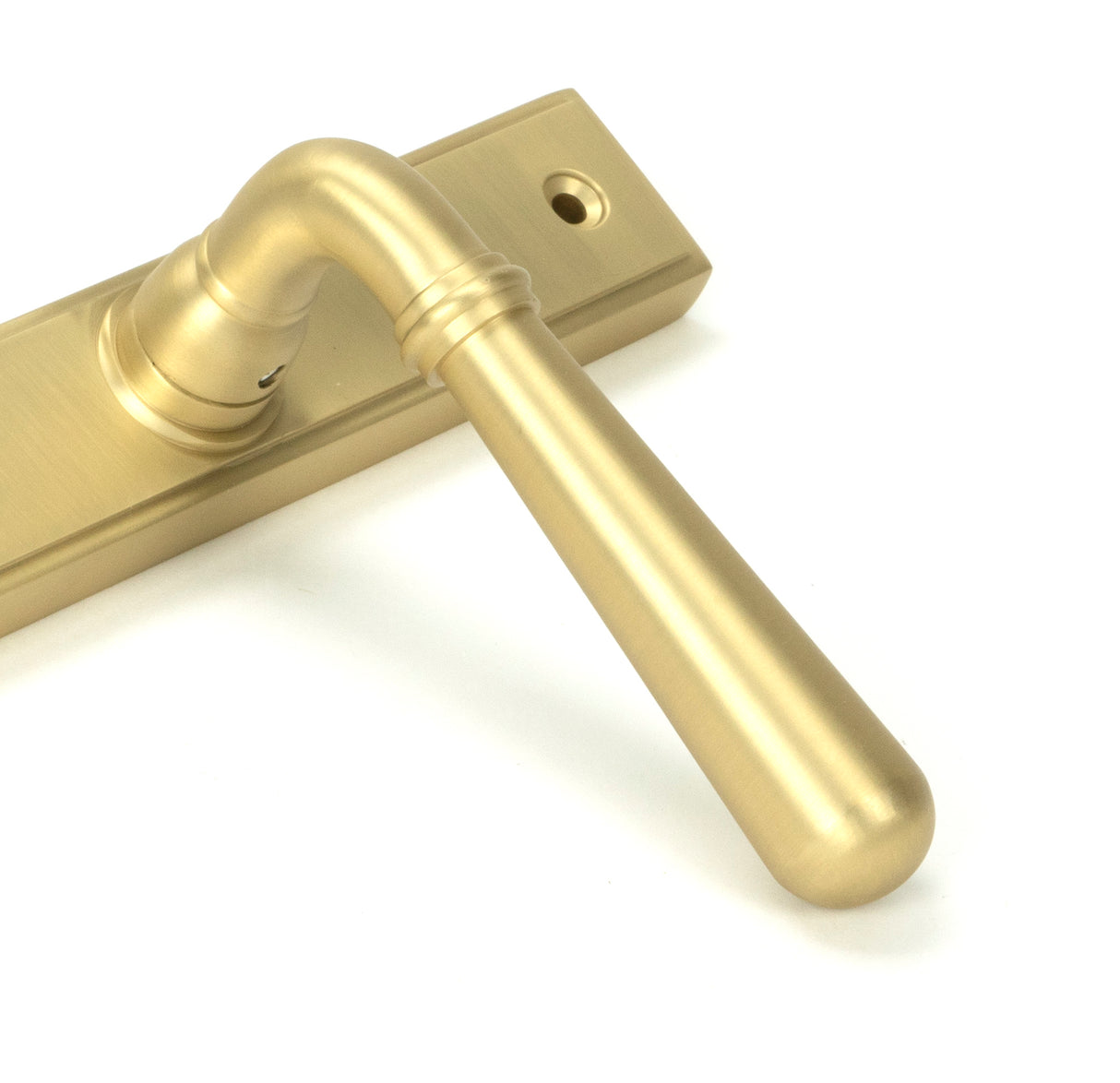 From The Anvil - Satin Brass Newbury Slimline Lever Espag. Lock Set | Sku. 50851 | Trade Door Handles.