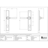 From The Anvil - Satin Brass Newbury Slimline Lever Espag. Lock Set | Sku. 50851 | Trade Door Handles.