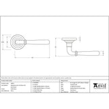 From The Anvil - Satin Brass Newbury Lever on Rose Set (Art Deco) | Sku. 50854 | Trade Door Handles.
