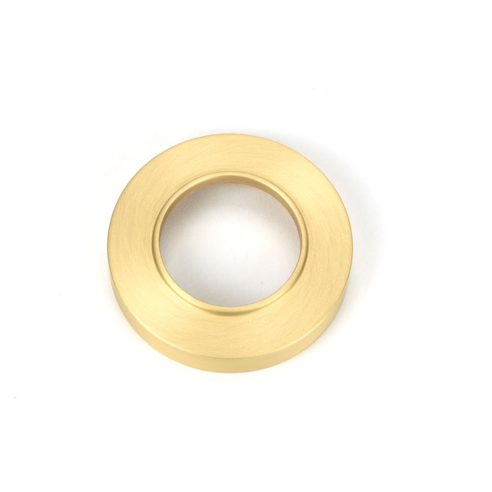 From The Anvil - Satin Brass Newbury Lever on Rose Set (Plain) - Unsprung | Sku. 50857 | Trade Door Handles.