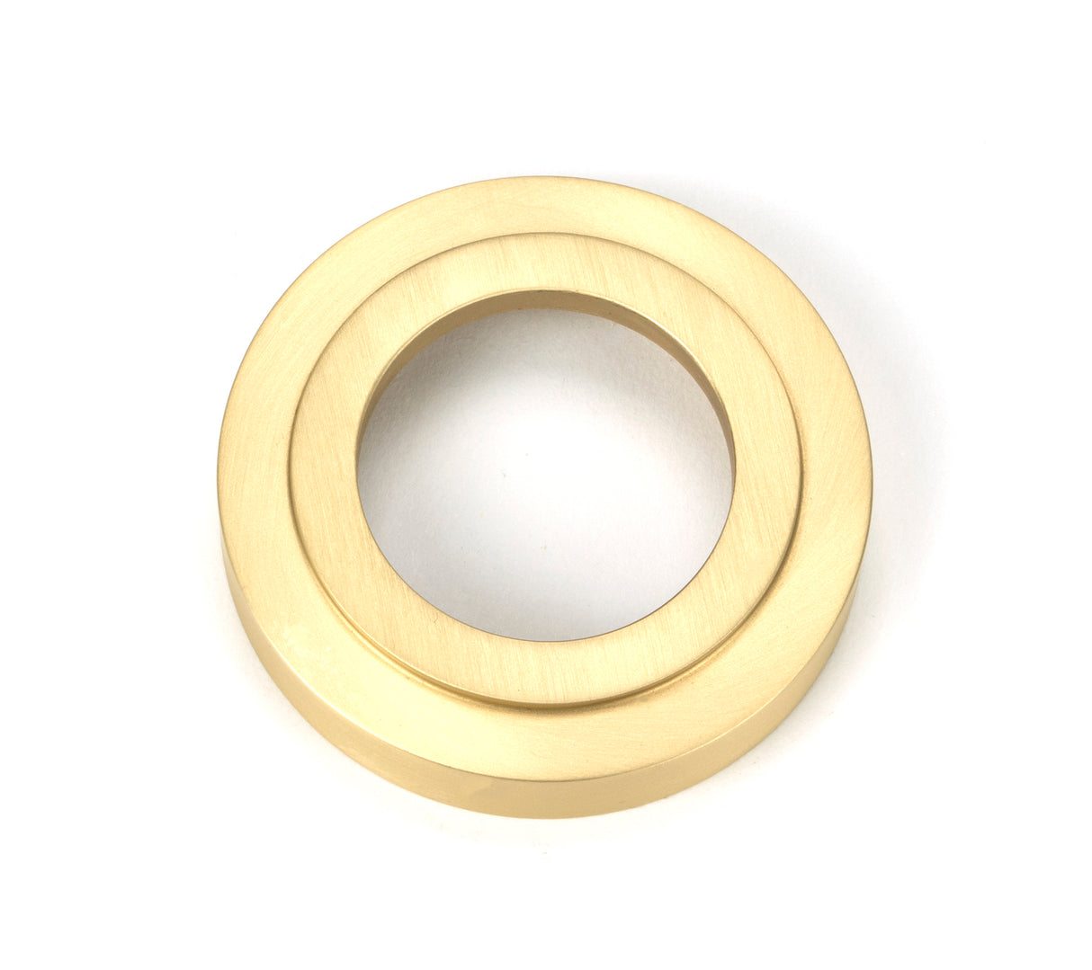 From The Anvil - Satin Brass Newbury Lever on Rose Set (Art Deco) - Unsprung | Sku. 50858 | Trade Door Handles.