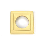 From The Anvil - Satin Brass Newbury Lever on Rose Set (Square) - Unsprung | Sku. 50860 | Trade Door Handles.
