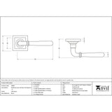 From The Anvil - Satin Brass Newbury Lever on Rose Set (Square) - Unsprung | Sku. 50860 | Trade Door Handles.