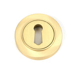 From The Anvil - Satin Brass Round Escutcheon (Plain) | Sku. 50872 | Trade Door Handles.