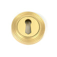 From The Anvil - Satin Brass Round Escutcheon (Beehive) | Sku. 50874 | Trade Door Handles.