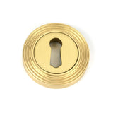 From The Anvil - Satin Brass Round Escutcheon (Beehive) | Sku. 50874 | Trade Door Handles.